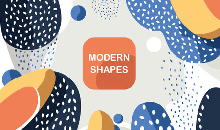 Trendy Modern hand draw posterのイラスト素材