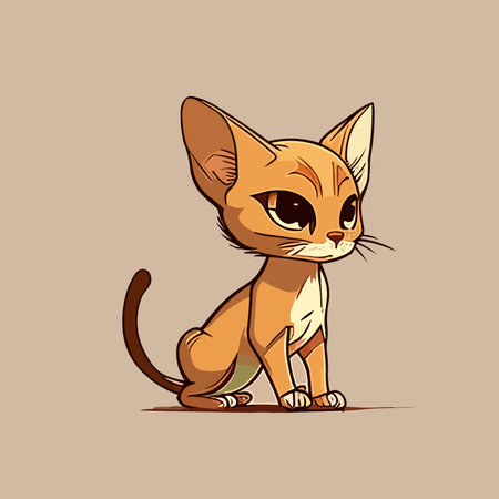 Vector illustration of a cute cat. cartoon style. vector illustration.のイラスト素材