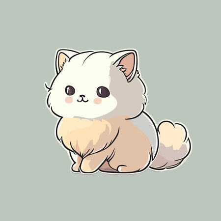 Cute cartoon cat. Vector illustration of a cat. cute pet.のイラスト素材