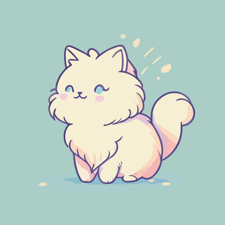 Cute cat vector illustration. cartoon character. cute animals.のイラスト素材