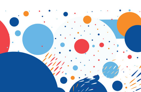 Abstract background with circles and dots. Vector illustration in a flat style.