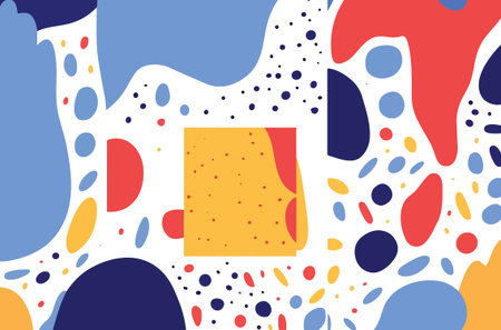 Abstract pattern with spots, dots, spots and geometric shapes. vector illustration