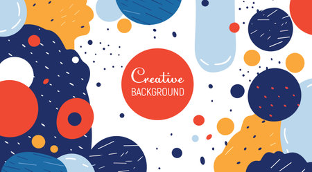Cute abstract background with colorful spots. vector illustration for your designのイラスト素材