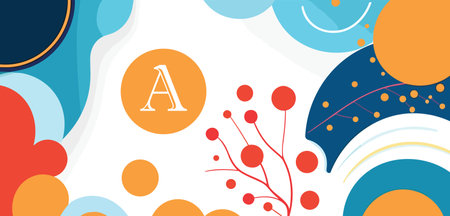 Abstract geometric background with circles and dots. vector illustration for your designのイラスト素材