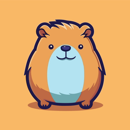 Cute capybara vector illustration. cartoon style. Cute capybara iconのイラスト素材