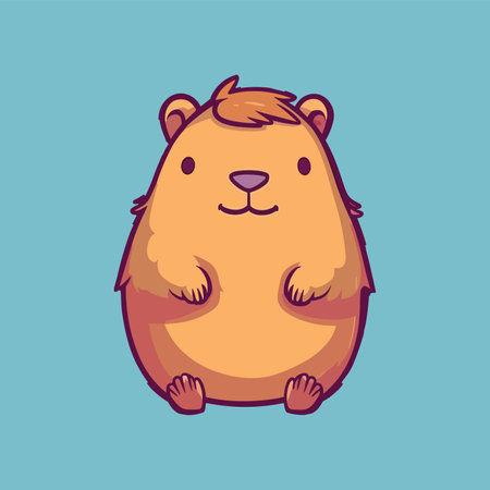 Cute capybara vector illustration. cartoon style. Cute capybara iconのイラスト素材