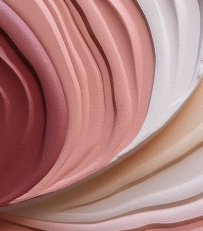 Abstract background of pink and beige fabric as a wave pattern.の素材