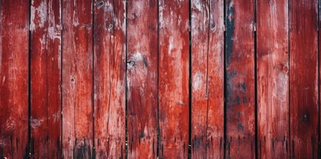 Old red painted wooden wall. Abstract background and texture for design.の素材