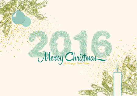 Vintage Christmas greeting card design. Vector illustration.のイラスト素材