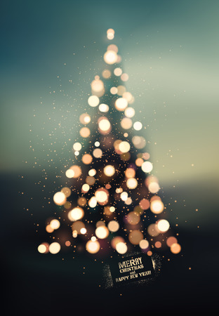 Merry Christmas and Happy New Year design. Blurry vector background. Eps 10.のイラスト素材