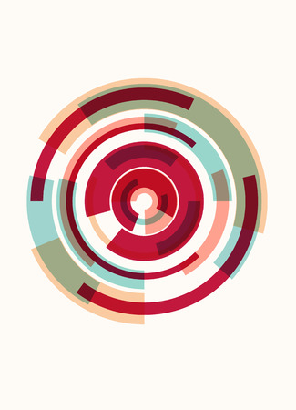 Vintage abstract colorful circles background. Vector illustration.のイラスト素材