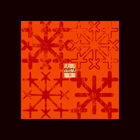 Typographic retro Christmas card design. Grunge vector illustration.のイラスト素材