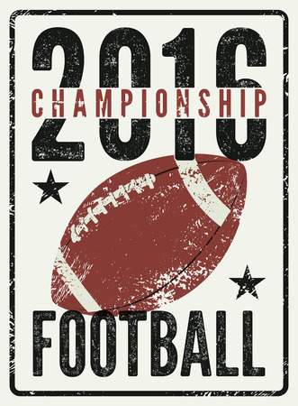 American football typographical vintage grunge style poster. Retro vector illustration.のイラスト素材
