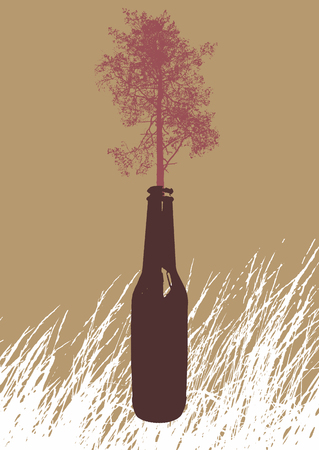 Craft Beer typographical vintage style grunge poster. Eco product concept. Retro vector illustration.のイラスト素材