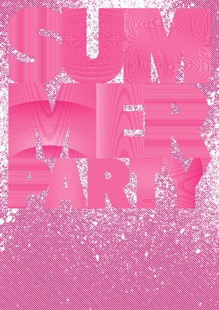 Summer party typographic poster design vector illustration.のイラスト素材