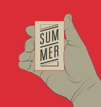Summer typographic vintage poster design. Retro vector illustration.のイラスト素材