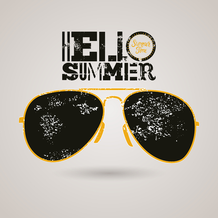 Summer typographic vintage grunge poster design. Retro vector illustration.のイラスト素材