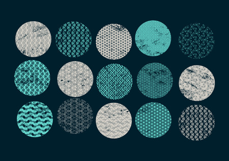 Abstract geometric pattern grunge background. Retro vector illustration.のイラスト素材