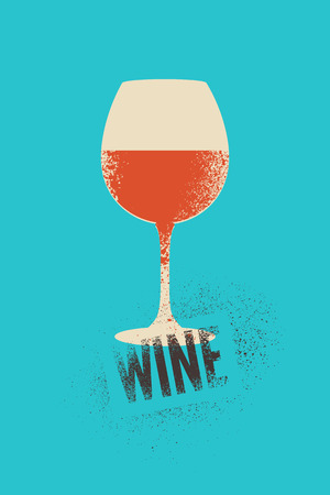 Wine typographical vintage grunge stencil splash style poster design. Retro vector illustration.のイラスト素材