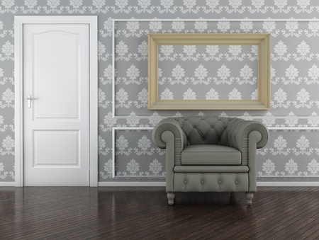 Classic interior (3D render) -  Elegance Furnitureの写真素材