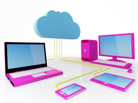 Home Electronic Devices connected to cloud server Note  All Devices design and all screen interface graphics in this series are designed by the contributor him self の写真素材