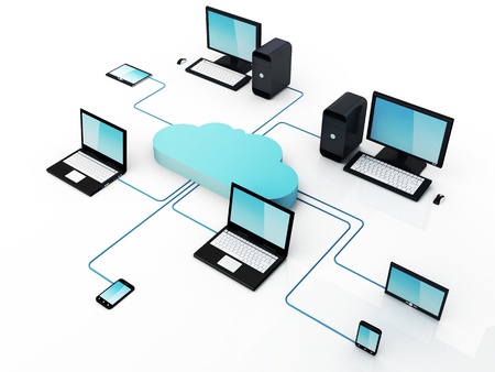 Home Electronic Devices connected to cloud server Note  All Devices design and all screen interface graphics in this series are designed by the contributor him self の写真素材