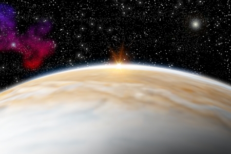 Illustration of the planet jupiter - 3D REnder Maps from http   planetpixelemporium com の写真素材