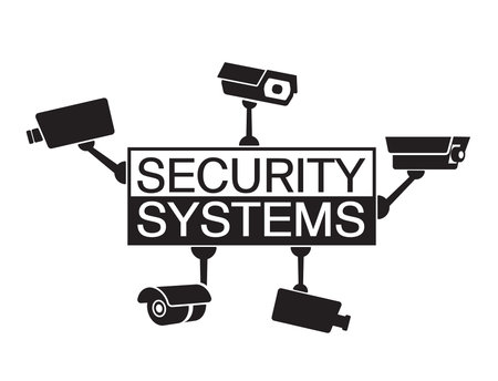 Logo design element. Video surveillance icon set.