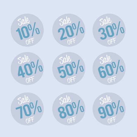 Percent OFF Discount Label Tag - Flat style graphic illustrationの写真素材