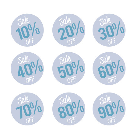 Percent OFF Discount Label Tag - Flat style graphic illustrationの写真素材