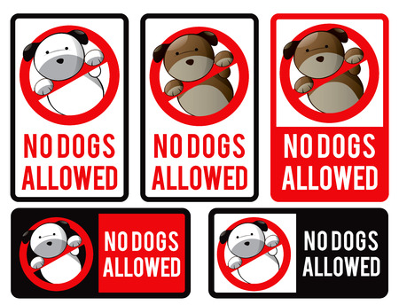 Logo design element. No dogs allowed stickers.の写真素材