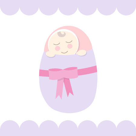 Newborn Congratulations Card Template. Flat style.の写真素材