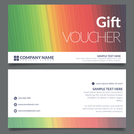 Elegant Gift Voucher Template With Floral Pattern.のイラスト素材