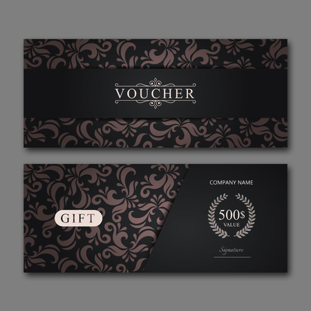 Elegant gift voucher template for creative design.のイラスト素材
