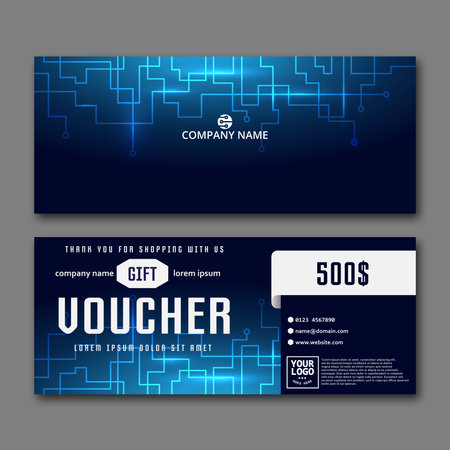 Elegant gift voucher template for creative design.のイラスト素材