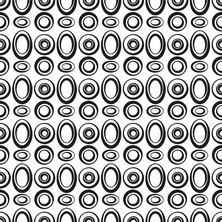 Vintage optical ellipse seamless pattern.のイラスト素材