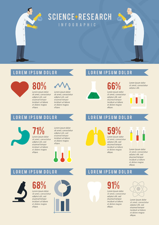 Science and Research Infographic Template.のイラスト素材