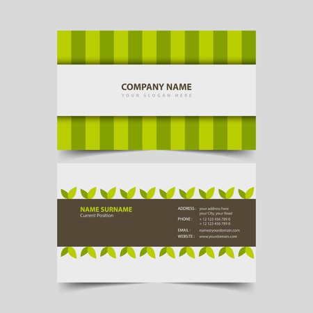 Eco friendly business card design template. のイラスト素材