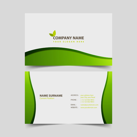 Eco friendly business card design template.のイラスト素材