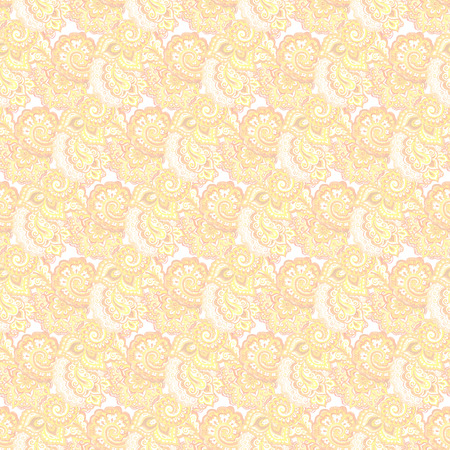 Seamless ornamental ethnic background with indian oriental floral ornamentの写真素材