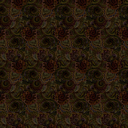 Seamless ornamental ethnic background with indian oriental floral ornamentの写真素材