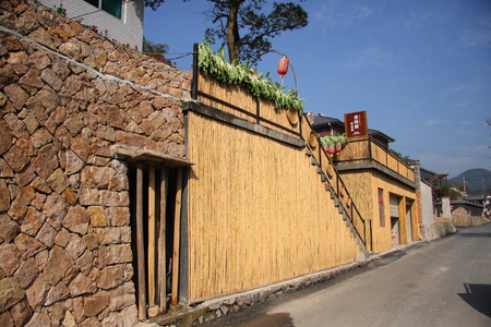 Scenery of Deqing County in Zhejiang Province with their famous long cabbage.のeditorial素材