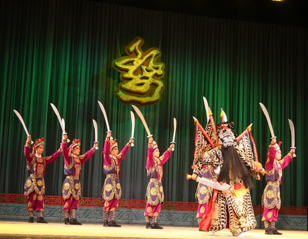 The performance of traditional opera at stageのeditorial素材