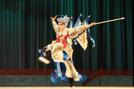 The performance of traditional Chinese opera at stageのeditorial素材