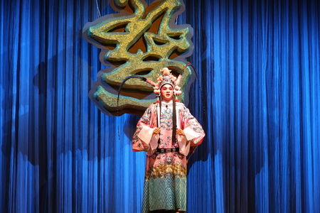 The performance of traditional Chinese opera at stageのeditorial素材