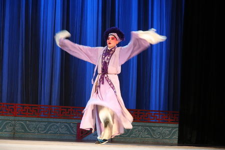 The performance of traditional Chinese opera at stageのeditorial素材
