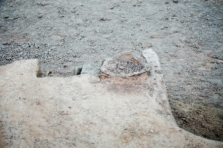 Terracotta Warriors pit located in this Lintong, Shaanxi Province, is one of the greatest discoveries and Horses of Qin Shi Huang Mausoleum のeditorial素材