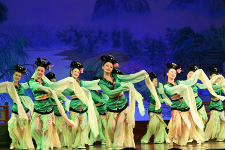 Traditional dance in the Shaanxi Provinceのeditorial素材