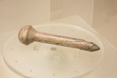 Ivory hairpin-shaped device (Majiabang culture), unearthed in Nanxun daughter tower, museum collections in Huzhou, Zhejiang Province. のeditorial素材