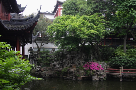 Shanghai Temple tourist area is important Taoist temples in Shanghai.の写真素材